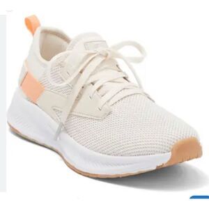 Z by Zella Vega Sneaker, 7.5 White with Peach Detail